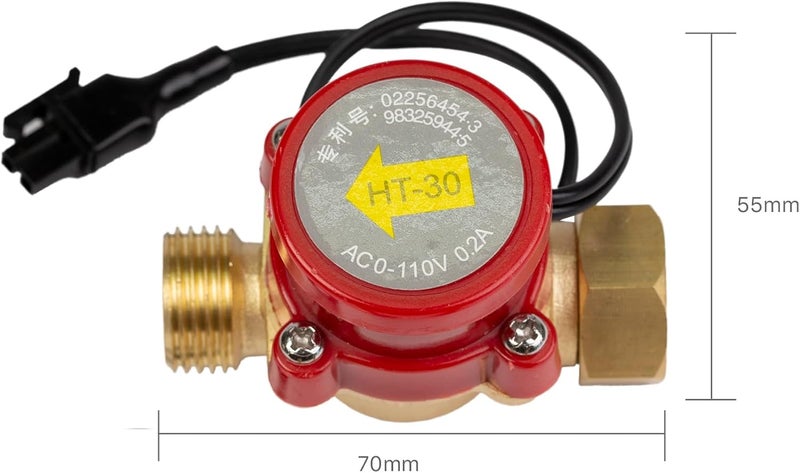 Cloudray Water Flow Switch Sensor DC 0-110V Caliber: 10mm HT-30 for Protecting CO2 Laser Tube - Image 3